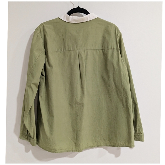 TRADEMARK Peter Pan Collar Poplin Top - Picture 7 of 7